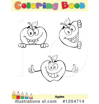Royalty-Free (RF) Coloring Book Page Clipart Illustration by Hit Toon - Stock Sample #1204714