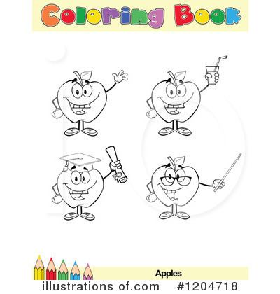 Royalty-Free (RF) Coloring Book Page Clipart Illustration by Hit Toon - Stock Sample #1204718