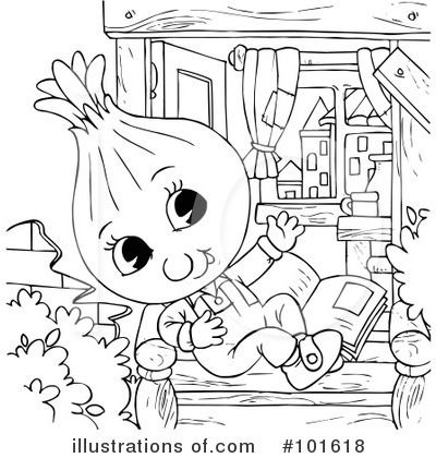 Royalty-Free (RF) Coloring Page Clipart Illustration by Alex Bannykh - Stock Sample #101618