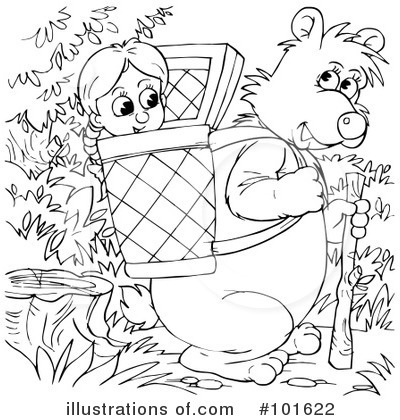 Royalty-Free (RF) Coloring Page Clipart Illustration by Alex Bannykh - Stock Sample #101622