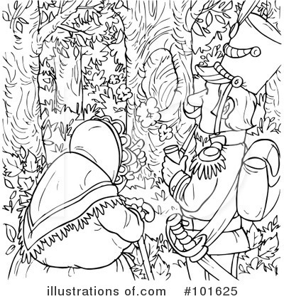 Royalty-Free (RF) Coloring Page Clipart Illustration by Alex Bannykh - Stock Sample #101625