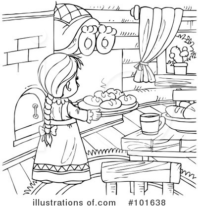 Royalty-Free (RF) Coloring Page Clipart Illustration by Alex Bannykh - Stock Sample #101638