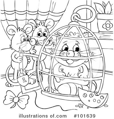 Royalty-Free (RF) Coloring Page Clipart Illustration by Alex Bannykh - Stock Sample #101639