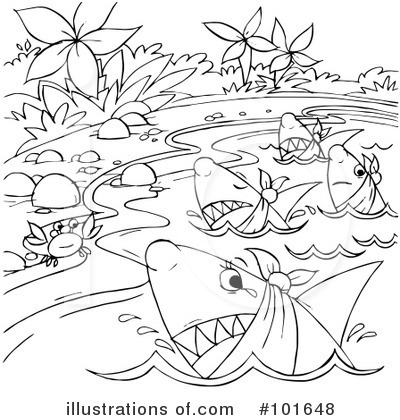 Royalty-Free (RF) Coloring Page Clipart Illustration by Alex Bannykh - Stock Sample #101648