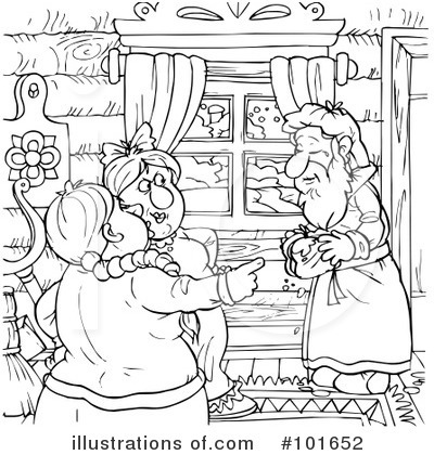 Royalty-Free (RF) Coloring Page Clipart Illustration by Alex Bannykh - Stock Sample #101652