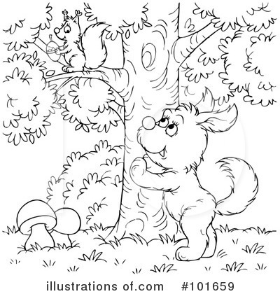 Royalty-Free (RF) Coloring Page Clipart Illustration by Alex Bannykh - Stock Sample #101659