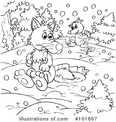 Royalty-Free (RF) Coloring Page Clipart Illustration by Alex Bannykh - Stock Sample #101667