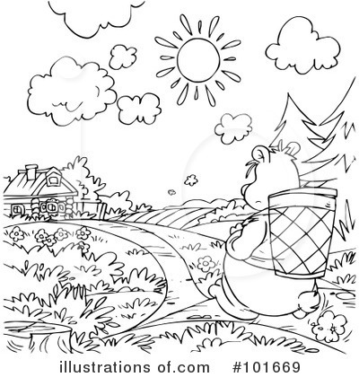 Royalty-Free (RF) Coloring Page Clipart Illustration by Alex Bannykh - Stock Sample #101669
