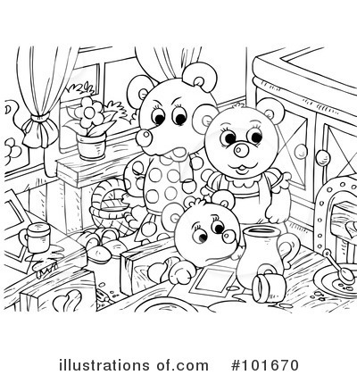 Royalty-Free (RF) Coloring Page Clipart Illustration by Alex Bannykh - Stock Sample #101670