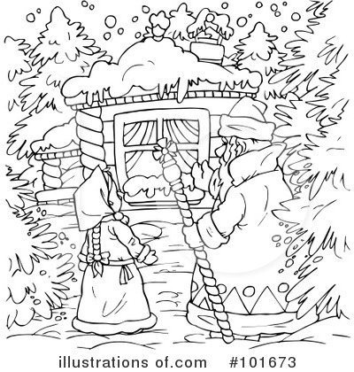 Royalty-Free (RF) Coloring Page Clipart Illustration by Alex Bannykh - Stock Sample #101673