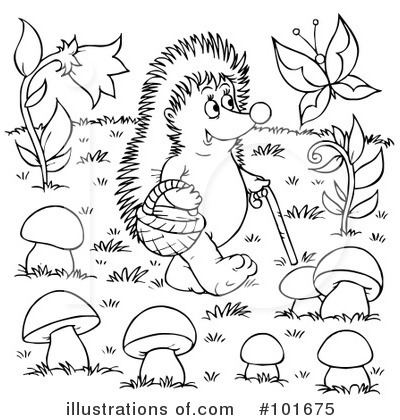 Royalty-Free (RF) Coloring Page Clipart Illustration by Alex Bannykh - Stock Sample #101675