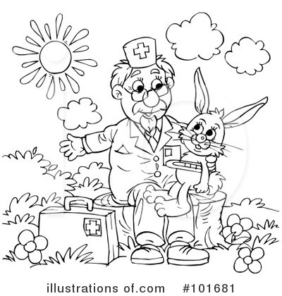 Royalty-Free (RF) Coloring Page Clipart Illustration by Alex Bannykh - Stock Sample #101681