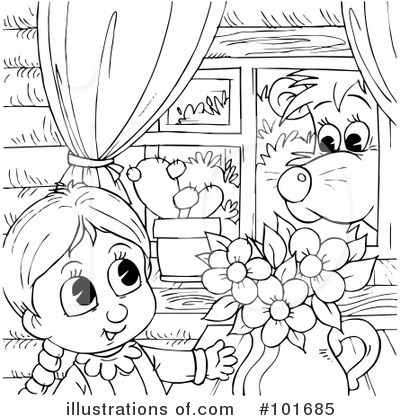 Royalty-Free (RF) Coloring Page Clipart Illustration by Alex Bannykh - Stock Sample #101685