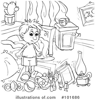 Royalty-Free (RF) Coloring Page Clipart Illustration by Alex Bannykh - Stock Sample #101686