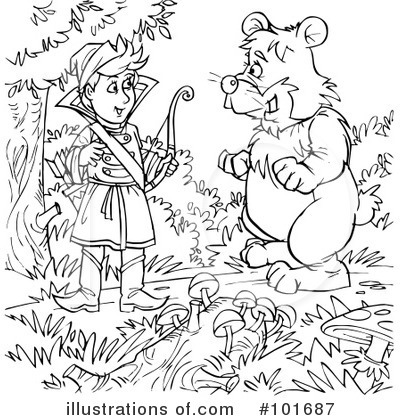 Royalty-Free (RF) Coloring Page Clipart Illustration by Alex Bannykh - Stock Sample #101687