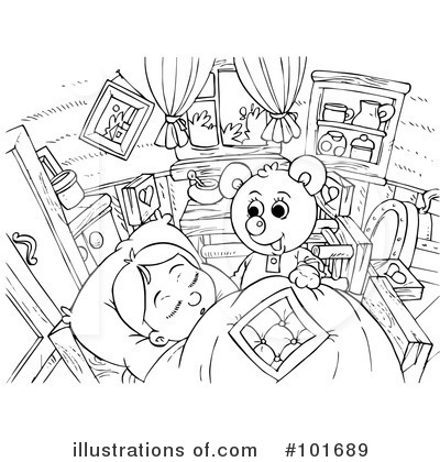 Royalty-Free (RF) Coloring Page Clipart Illustration by Alex Bannykh - Stock Sample #101689