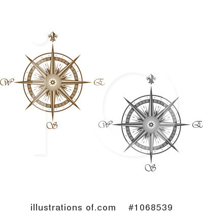 Royalty-Free (RF) Compass Clipart Illustration by Vector Tradition SM - Stock Sample #1068539