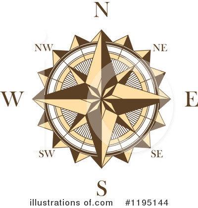 Royalty-Free (RF) Compass Clipart Illustration by Vector Tradition SM - Stock Sample #1195144