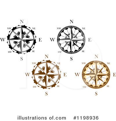 Royalty-Free (RF) Compass Clipart Illustration by Vector Tradition SM - Stock Sample #1198936
