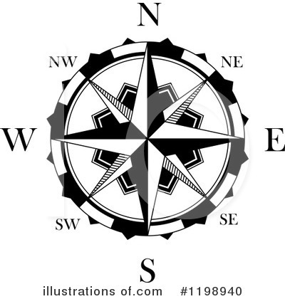 Royalty-Free (RF) Compass Clipart Illustration by Vector Tradition SM - Stock Sample #1198940