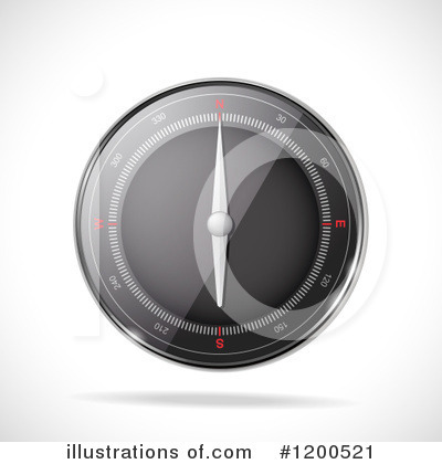 Royalty-Free (RF) Compass Clipart Illustration by elaineitalia - Stock Sample #1200521