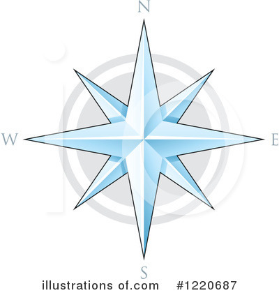 Royalty-Free (RF) Compass Clipart Illustration by cidepix - Stock Sample #1220687