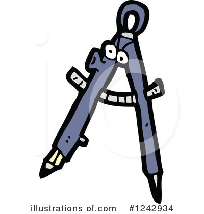 Royalty-Free (RF) Compass Clipart Illustration by lineartestpilot - Stock Sample #1242934