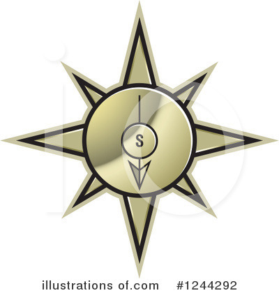 Royalty-Free (RF) Compass Clipart Illustration by Lal Perera - Stock Sample #1244292
