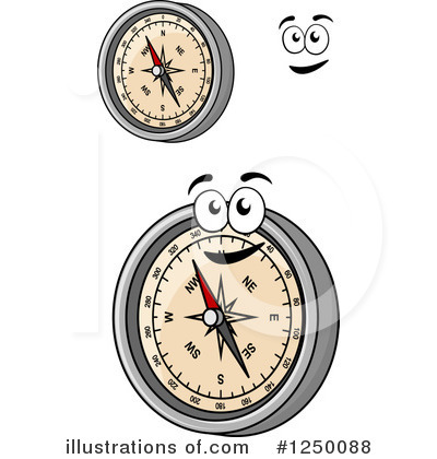 Royalty-Free (RF) Compass Clipart Illustration by Vector Tradition SM - Stock Sample #1250088