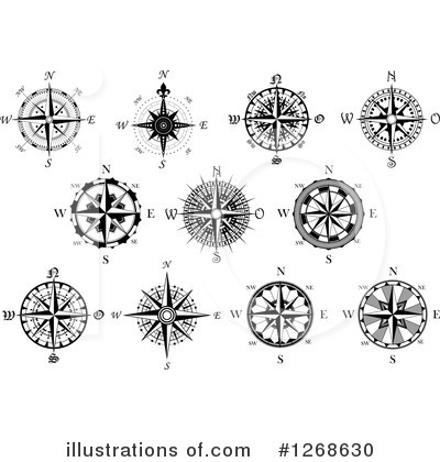 Royalty-Free (RF) Compass Clipart Illustration by Vector Tradition SM - Stock Sample #1268630