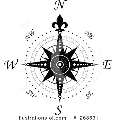 Royalty-Free (RF) Compass Clipart Illustration by Vector Tradition SM - Stock Sample #1268631