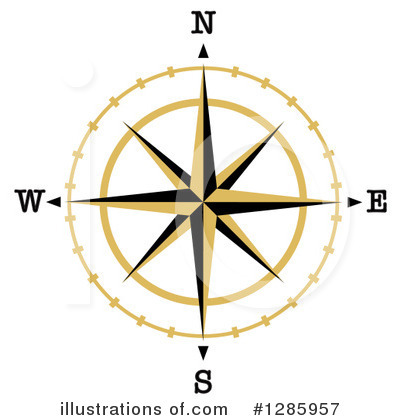 Royalty-Free (RF) Compass Clipart Illustration by Cherie Reve - Stock Sample #1285957
