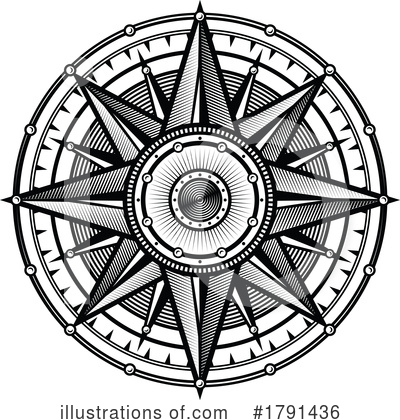 Compass Rose Clipart #1791436 by Vector Tradition SM
