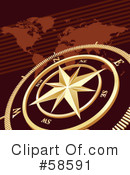 Compass Clipart #58591 by MilsiArt