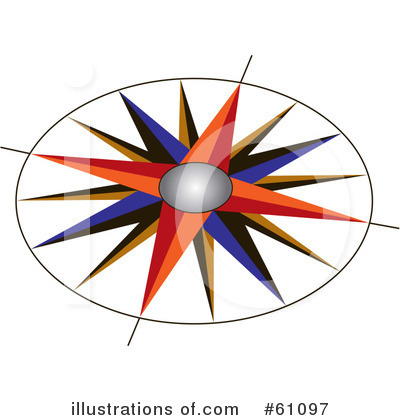 Royalty-Free (RF) Compass Clipart Illustration by pauloribau - Stock Sample #61097