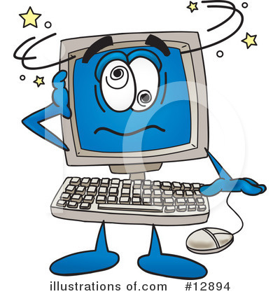 Royalty-Free (RF) Computer Character Clipart Illustration by Toons4Biz - Stock Sample #12894