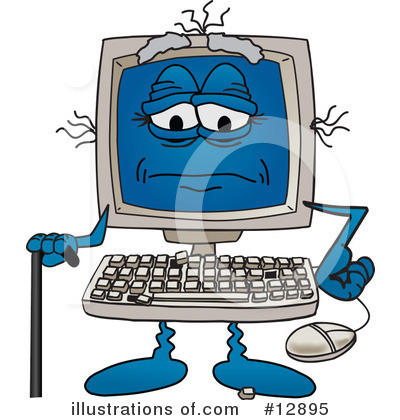 Royalty-Free (RF) Computer Character Clipart Illustration by Toons4Biz - Stock Sample #12895