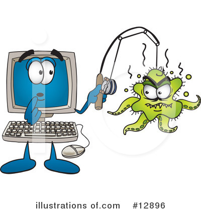 Royalty-Free (RF) Computer Character Clipart Illustration by Toons4Biz - Stock Sample #12896