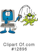 Computer Character Clipart #12896 by Mascot Junction