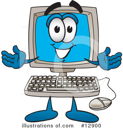 Computer Character Clipart #12900 by Toons4Biz