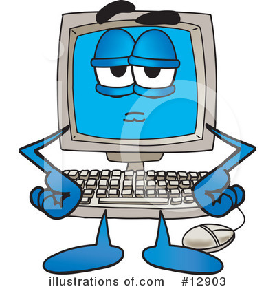 Royalty-Free (RF) Computer Character Clipart Illustration by Toons4Biz - Stock Sample #12903