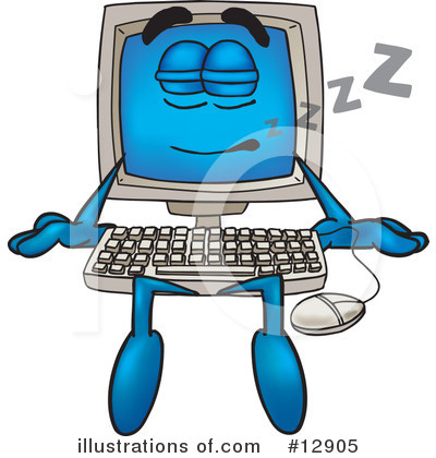 Royalty-Free (RF) Computer Character Clipart Illustration by Mascot Junction - Stock Sample #12905