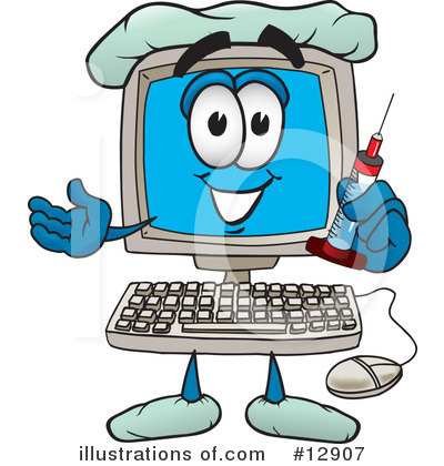 Computer Character Clipart #12907 by Toons4Biz
