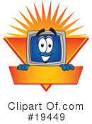 Computer Character Clipart #19449 by Mascot Junction