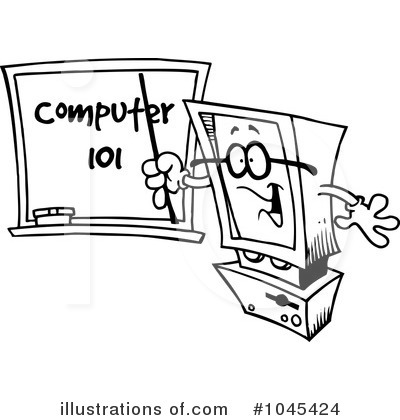 Royalty-Free (RF) Computer Clipart Illustration by toonaday - Stock Sample #1045424