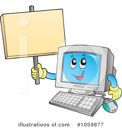 Royalty-Free (RF) Computer Clipart Illustration by visekart - Stock Sample #1059877