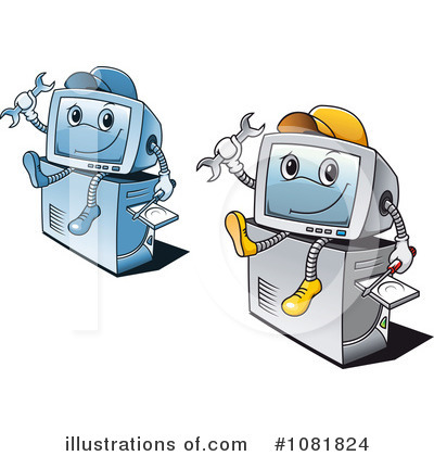 Royalty-Free (RF) Computer Clipart Illustration by Vector Tradition SM - Stock Sample #1081824