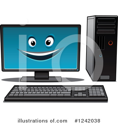 Royalty-Free (RF) Computer Clipart Illustration by Vector Tradition SM - Stock Sample #1242038