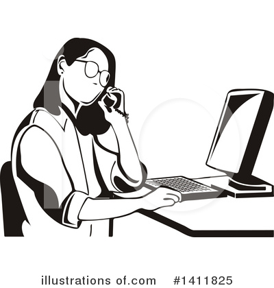 Computers Clipart #1411825 by David Rey