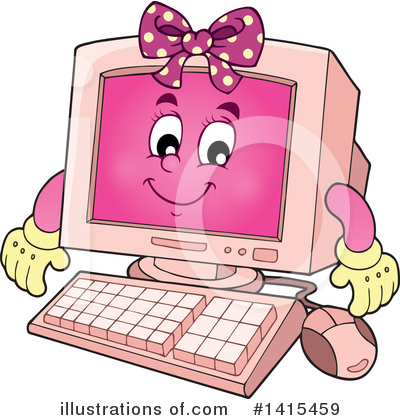 Desktop Computer Clipart #1415459 by visekart